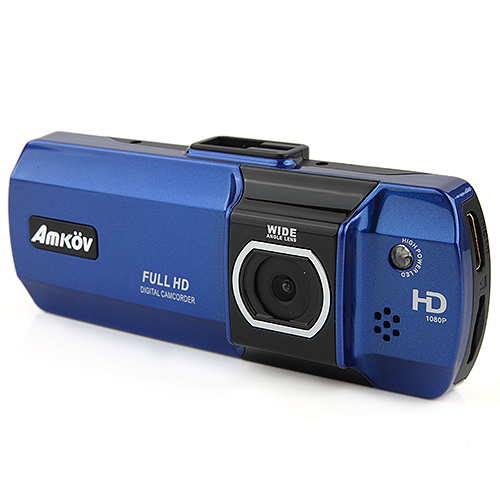 Amkov ZOOM-007 2.7 Inch Motion Detection Car DVR Digital Camcorder for Drivers -Blue - Click Image to Close