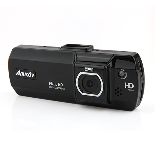 Amkov ZOOM-007 2.7 Inch Motion Detection Car DVR Digital Camcorder for Drivers -Black - Click Image to Close