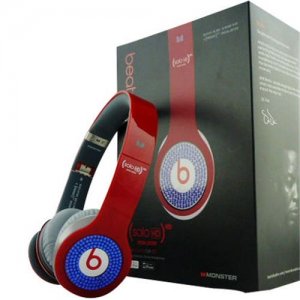 Beats By Dr Dre Solo Blue Diamond Headphones Red