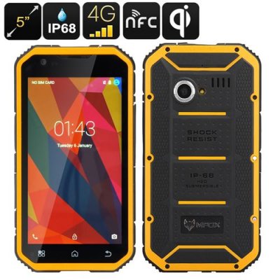 MFOX A11 Pro Military Standard Phone - Qi Charging, MIL-STD-810G, Octa Core CPU, 3GB RAM, 5.0 Inch FHD Display, 4G, NFC