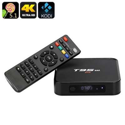 T95m Android TV Box - Android 11.0, Kodi 16.0, 4Kx2K, Wi-Fi, Amlogic S905 CPU, Optical SPDIF, OTG, Miracast, Airplay, DLNA