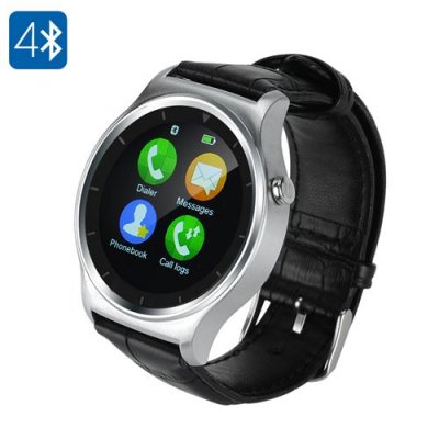 Ordro B1 Smart Watch - 1.3 Inch IPS Touch Screen, BT 4.0, Heart Rate Monitor, Sleep Monitor, Pedometer, Anti-Lost (Silver)