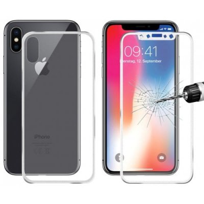 Hat - Prince Front + Back Full Screen Protector for iPhone X - SILVER