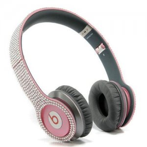 Beats By Dr Dre Solo HD studded diamond Headphones Pink