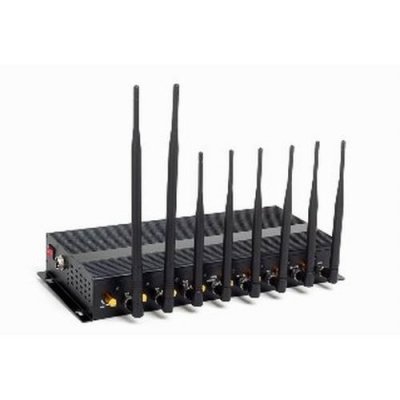 8 Powerful Antenna 3G/4G WiFi High Power Cellphone Jammer with Portable Aluminum Box