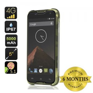Blackview BV5000 Smartphone - 5000mAh Battery, 4G, IP67, 5 Inch HD Screen, MTK6735P Quad Core CPU, Android 11.0(Green)