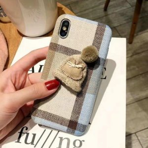 Creative Three-dimensional Christmas Hat Phone Case for iPhone XS - LIGHT KHAKI