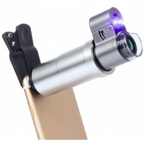 APEXEL APL-200XM Universal 200x Zoom Microscope Magnifier Macro Lens for iPhone - SILK WHITE