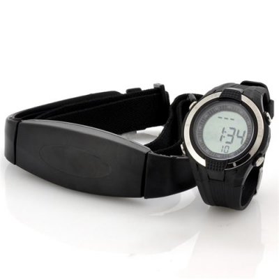 Heart Rate Monitor Watch with Chest Belt - EL Backlight, Stopwatch