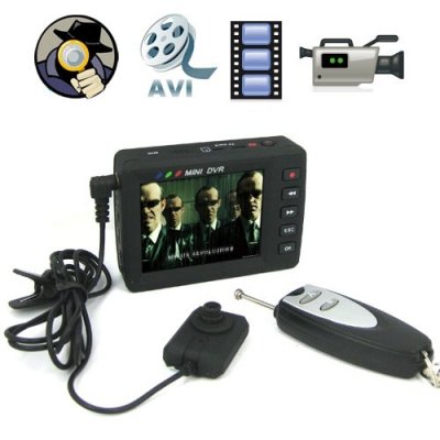 RC Mini DVR Sets with 2.5 Inch LCD Screen Receiver and CMOS Pinhole Spy Camera