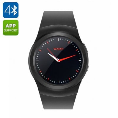 No.1 G3 Smart Phone Watch - BT4.0, Heart Rate Monitor, Pedometer, Anti Lost, GSM SIM Slot, iOS + Android App (Black)
