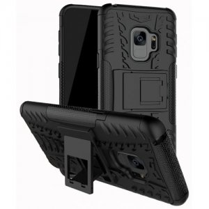 Case for Samsung S9 Shockproof Back Cover Armor Hard Silicone - BLACK