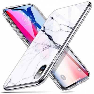ESR DL0057 Marble Series Mobile Phone Case for iPhone X - WHITE