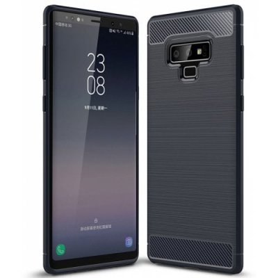 ASLING Carbon Fiber TPU Back Cover Case for Samsung Galaxy Note 9 - CADETBLUE