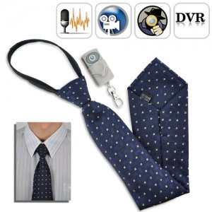 Spy Camera Tie with Wireless Remote - 4GB DVR Built-in