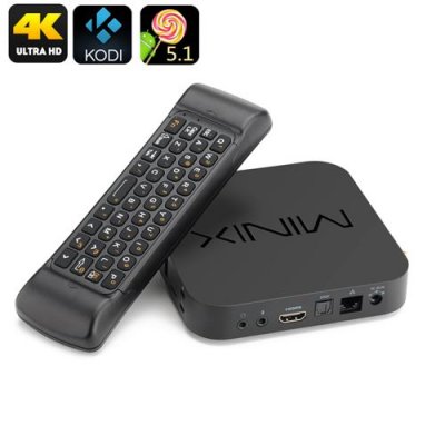 MINIX NEO U1 TV Box - 4K UHD, Kodi 16, Quad Core Amlogic S905 CPU, 2GB RAM, Air Mouse, Android 11.0, Dual Band Wi-Fi