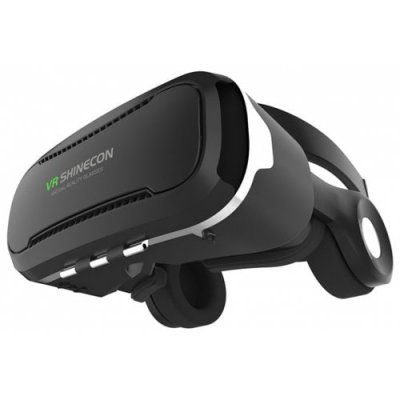 VR SHINECON 4.0 Stereo Virtual Reality Smartphone 3D Glasses Headset - BLACK