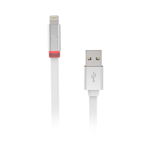 Scosche flatOUT LED 6ft. Charge and Sync Cable for Lightning Devices - White