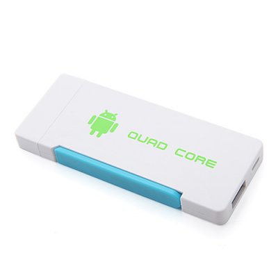 Hi719 Quad Core Mini Android TV Box TV Dongle RK3188 Dual Antenna Bluetooth 2GB 8GB Android 11.0-White