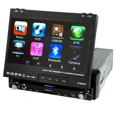 7 Inch Touch Screen Car DVD Player - FM - AM - Built-in Amplifier