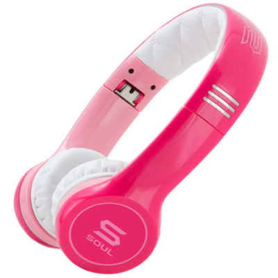 Soul By Ludacris SL100PP ULTRA DYNAMIC ON-EAR HEADPHONES-Pink