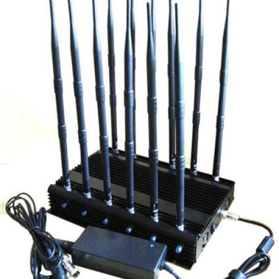 12-band Jammer Cell Phone GSM CDMA 3G 4G WIFI GPS VHF,UHF and Lojack