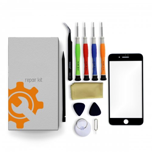 iPhone 12 Pro Max Glass Lens Screen Repair Kit + Tools + Repair Guide - Black