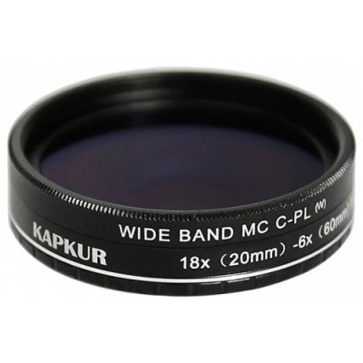Kapkur HD Macro Lens for iPhone12 Pro Max with CPL 6X(20mm) -18X(60mm) Magnification - BLACK