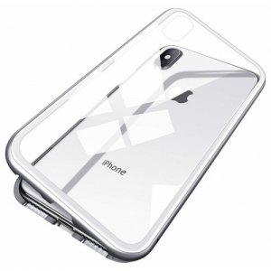 Full Body Slim Fit Ultra-Thin Case Magnetic Adsorption Technology for iPhone X - COOL WHITE