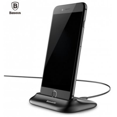 Baseus Little Volcano 8 Pin Charging Data Transfer Cradle - BLACK