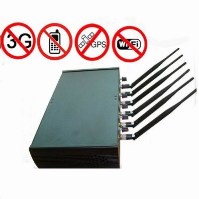 Adjustable High Power 6 Antenna WiFi & GPS & Cell Phone Jammer