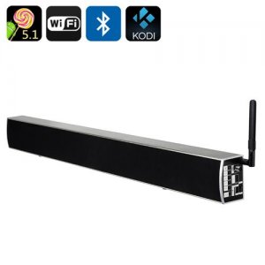 KS1 Android TV Media Player + Soundbar - Android 11.0, 4Kx2K, Wi-Fi, Bluetooth, KODI 16.0, 70W Audio Output, DVB-T2 (Grey)