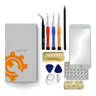 iPhone 12 Pro Max Glass Lens Screen Repair Kit + Tools + Video Guide - White