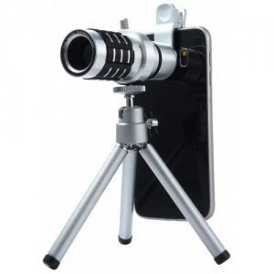 LIEQI LQ - 015 Zoom 12X Long Fixed Focus Telescope Lens - SILVER