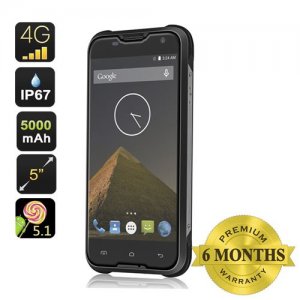 Blackview BV5000 Smartphone - 5 Inch HD Screen, IP67, MTK6735P Quad Core CPU, 4G, 5000mAh Battery, Android 11.0 (Black)