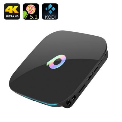 Q-Box 4K TV Box - Android 11.0, Amlogic S905 Quad-Core CPU, KODI, Dual Wi-Fi, Bluetooth, HDMI