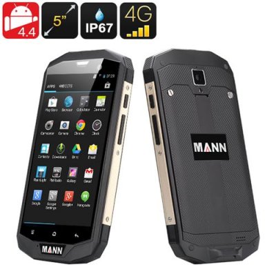 MANN ZUG 5S 4G Smartphone - 5 Inch HD 1280x720 screen, Qualcomm MSM8926 Quad Core CPU, IP67, Android 11.0 (Golden)