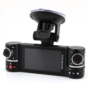 GS50 720P 2.7 inch Dual Camera Car DVR GPS Motion Detection G-sensor Black