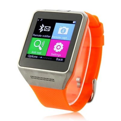 GV08 Watch Phone 1.54 Inch Screen Quad Band Bluetooth BT Dailer Camera - Orange