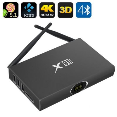 OTT TV X95 Android TV Box - Android 11.0, Quad Core, 4K, 3D, Kodi 15.2, Bluetooth 4.0