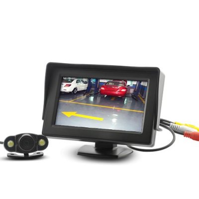 4.3 Inch Wireless Rearview Parking Monitor - Weatherproof Nightvision Camera