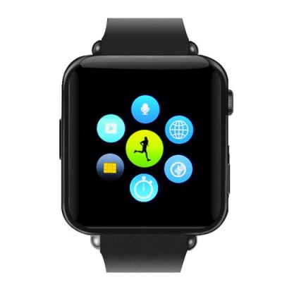 Bluetooth Smart Watch Phone - GSM SIM Card Slot, Phone book, Call Answer, SMS, 32GB Micro SD Slot (Black)