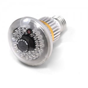1/4" CMOS sensor Night Visible Bulb CCTV Camera with SD Card Slot and Remote