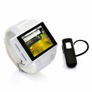 Android Phone Wrist Watch Quad Band 2 Inch Capacitive Screen 2MP Camera