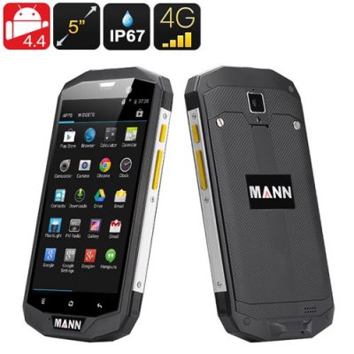 MANN ZUG 5S 4G Rugged Phone - IP67, MSM8926 Quad Core CPU, 5 Inch HD 1280x720 screen, Android 11.0 (Silver)
