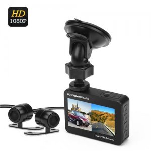 Ordro Q603 Dual Cam Car DVR - 1/4 Inch CMOS, 2.7 Inch TFT LCD Display, 150 Degree Wide Angle Lens, Micro SD Support