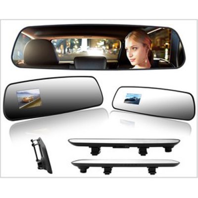 R02 Super Slim 2.7" TFT HD Car Camera DVR Car Black Box Rearview Mirror Oblong