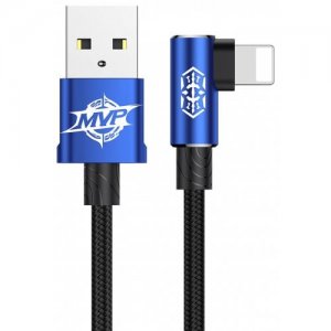 Baseus 8 Pin Elbow Design Fast Charging Data Cable - BLUE