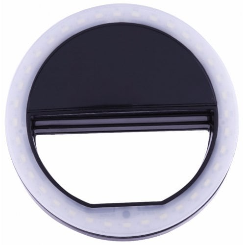 Black Portable Selfie Ring Light For Mobile Phone Led Flash Fill Lamp - BLACK