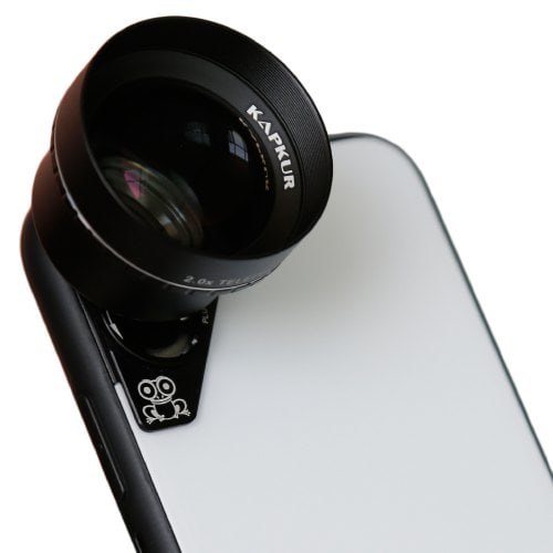KAPKUR Mobile Phone Lens 2.0X Telephoto Lens Portrait Lens for iPhoneX - BLACK - Click Image to Close